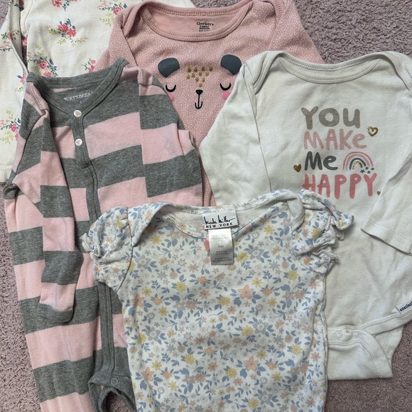 Custom Variety Pack Other - Baby Girl Clothing Bundle 5pc Carter’s Burt’s Bees Gerber 6-12 Months